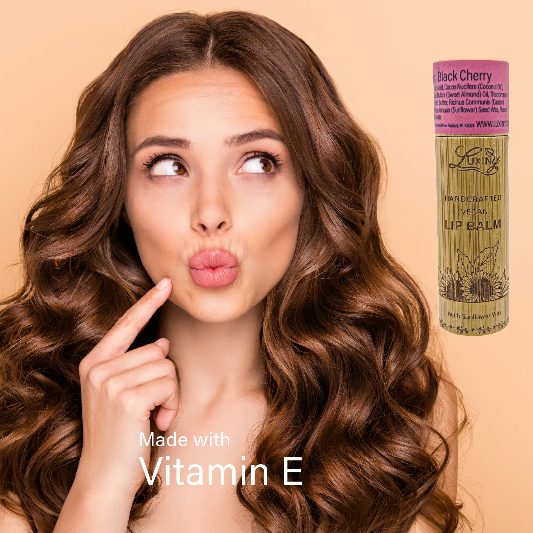 Black Cherry Vegan Lip Balm – Sustainable Bamboo Tube