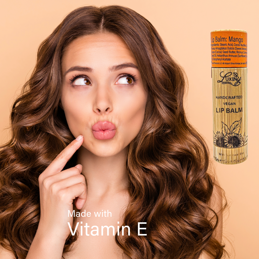 Mango Vegan Lip Balm – Sustainable Bamboo Twist-Up Tube